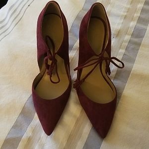 Cabernet Red Suede Ann Taylor Pump